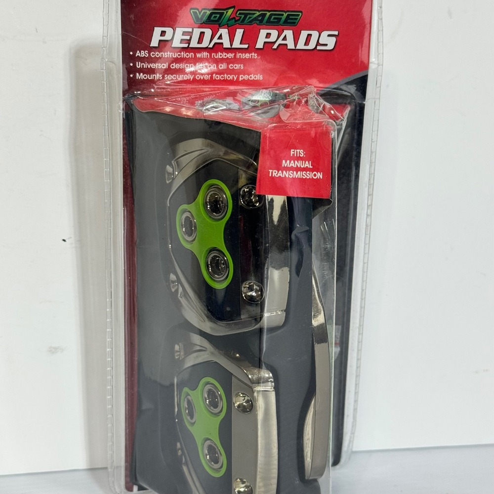 Voltage Pedal Pads Manual Transmission Universal Fit Green Chrome PM-2313GZ